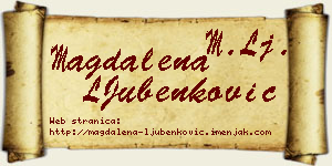Magdalena LJubenković vizit kartica